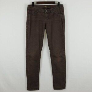 Prana Kayla Women's Size 2 Peppercorn Brown Low Rise Skinny Jeans